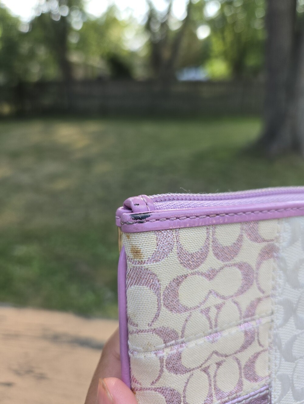 Coach Pink Purple Patchwork Wrislet - Picture 3 of 5